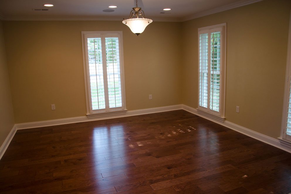 Truscott home, wooden floor room